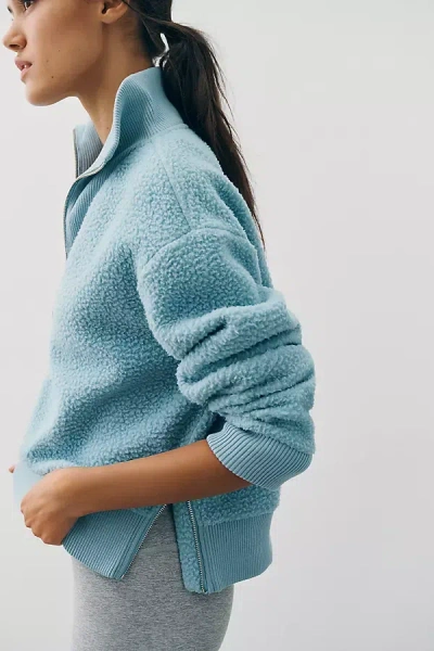 Varley Jaylin Half-zip Sweater In Blue