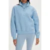 Varley Jaylin High Pile Fleece Half-zip Pullover In Blue