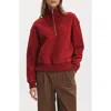 Varley Jaylin High Pile Fleece Half-zip Pullover In Red