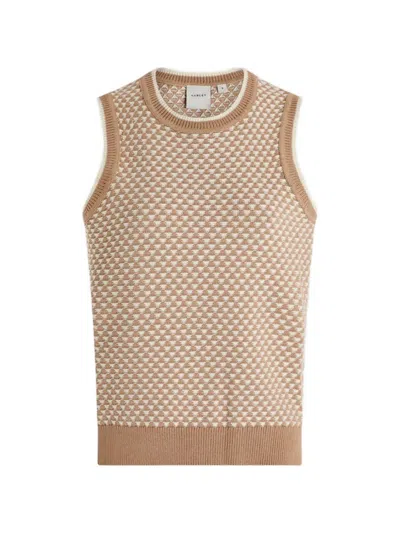 Varley Jenson Geometric-knit Sweater In Neutral