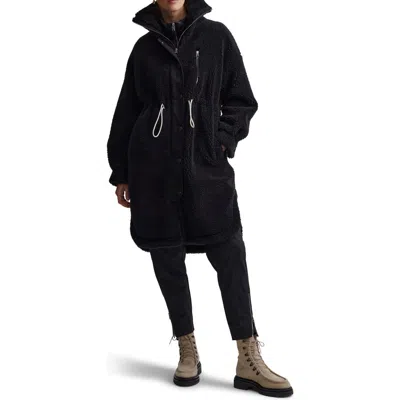 Varley Jones High Pile Fleece Jacket In Black