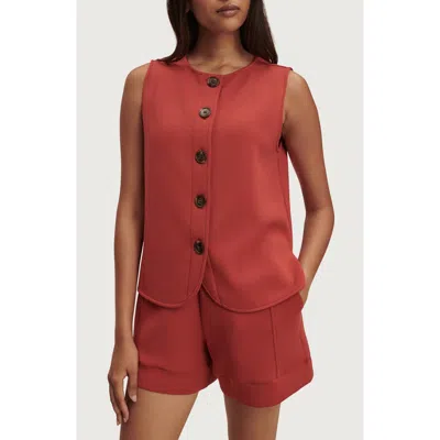 Varley Josie Button Through Tank In Red