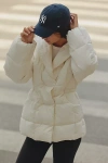 Varley Kaia Quilted Hooded Jacket In White