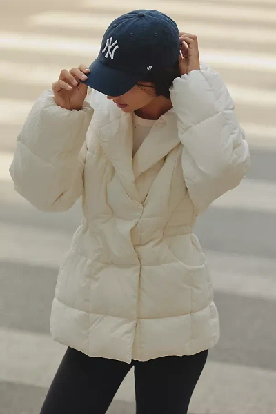 Varley Kaia Quilted Hooded Jacket In White