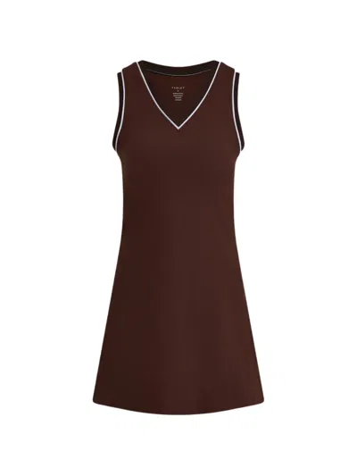 Varley Kalani Mini Dress In Burgundy