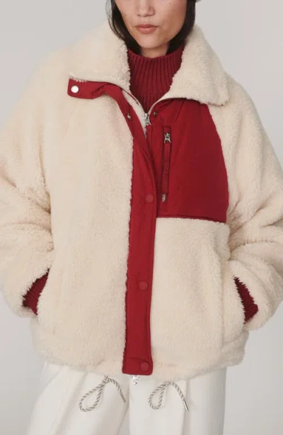 Varley Kalyn Sherpa Fleece Jacket In Pink