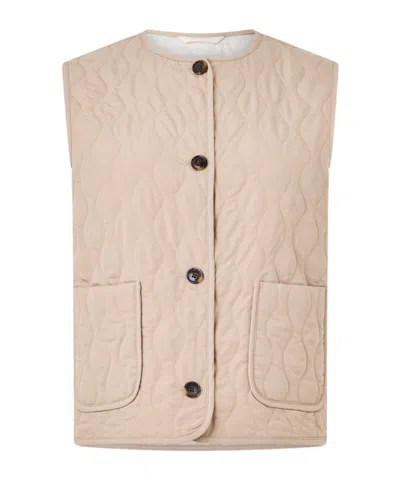 Varley Karla Gilet In Light Taupe
