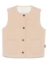 Varley Womens Karla Quilted Woven-blend Gilet Light Taupe In Neutrals