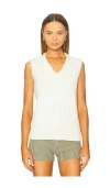 Varley Joilette Cable-knit Sweater Vest In 雪白