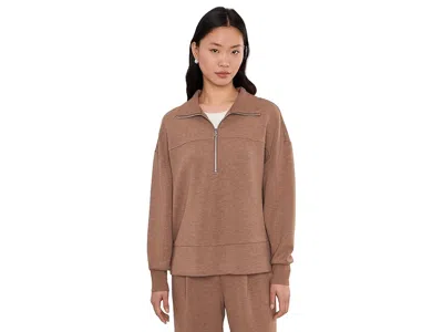 Varley Kayleigh 1/2 Zip Sweat In Brown