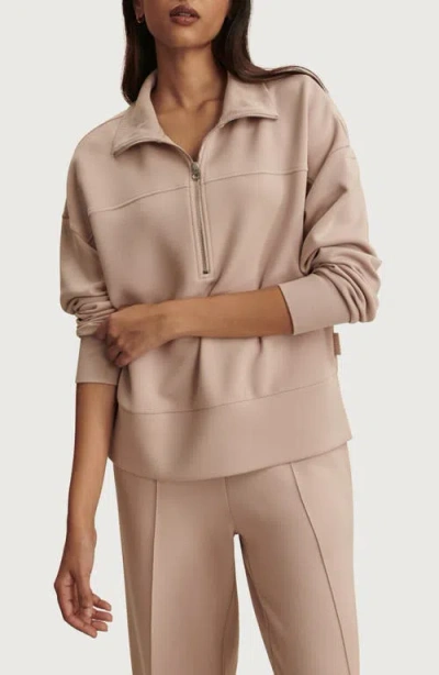 Varley Kayleight Half Zip Sweatshirt In Brown