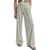 Varley Kayson Pleated Stretch Recycled Wide-leg Pants In White