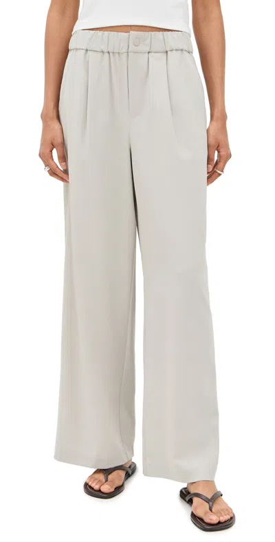 Varley Kayson Wide Leg Pants 29.5 Sage Grey In White