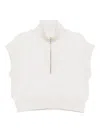 Varley Kelly Half Zip Stretch-jersey Top In White