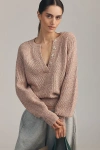 Varley Kennings Button-front Sweater In Pink