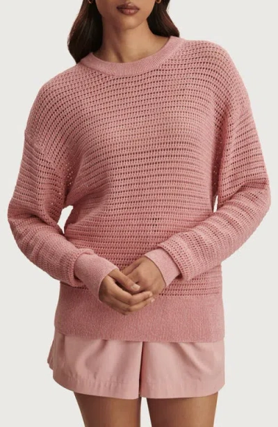 Varley Kershaw Crewneck Sweater In Pink