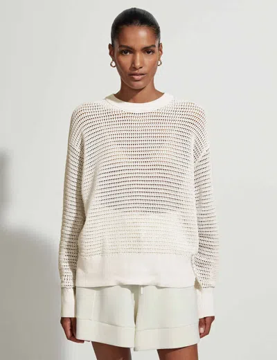 Varley Kershaw Crewneck Sweater In White