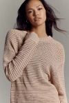 Varley Kershaw Open-knit Sweater In Beige