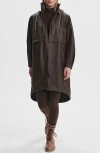 Varley Kirsten Hooded Paneled Coated-shell Jacket In Brown