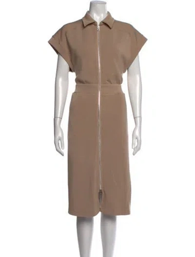 Pre-owned Varley Knee-length Dress In Neutrals