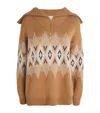 Varley Heidi Patterned-intarsia Knitted Jumper In Beige