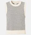 Varley Knowles Textured Knit Vest Birch Multi Stitch In Multicoloured
