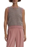 Varley Knowles Textured Cotton Vest In Woodrose Multi Stitch