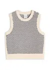 Varley Knowles Textured Knit Vest Birch Multi Stitch In Neutral