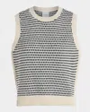 Varley Knowles Textured Knit Vest Birch Multi Stitch In Birch Multi Stitch