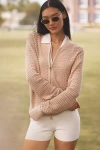 Varley Lai Cotton Long-sleeve Zip-front Knit Jacket