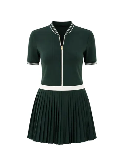 Varley Lainey Court Mini Dress In Green