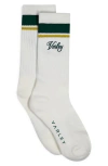 Varley Lamar Club Socks In White/forest/ochre