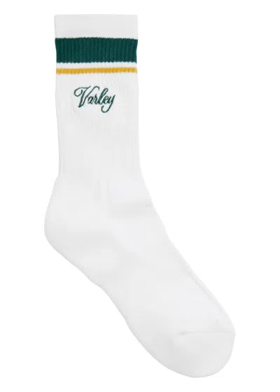 Varley Lamar Embroidered Jersey Socks In White