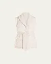 Varley Lanville Reversible Puffer Gilet In Sandshell