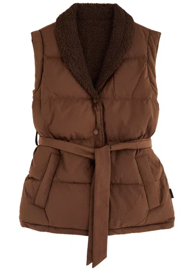 VARLEY VARLEY LANVILLE REVERSIBLE SHELL AND FAUX SHEARLING GILET