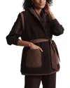 Varley Lanville Reversible Vest In Chestnut/coffee Bean