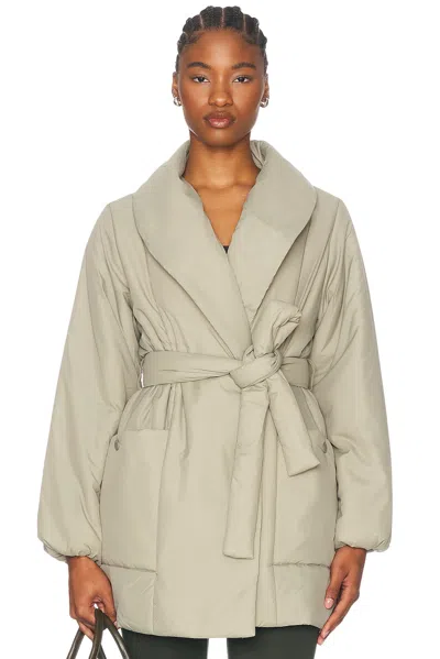 Varley Laona Padded Wrap Jacket In Laurel Sage