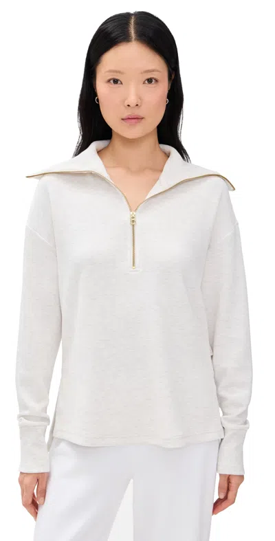 VARLEY LARSON HALF ZIP SWEATSHIRT IVORY MARL