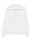 Varley Womens Ivory Marl Fleck Catherine Half-zip Jersey Sweatshirt In Neutral