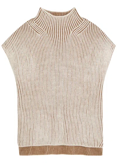 Varley Lauren Ribbed Knit Top In Neutral