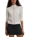 Varley Len Seamless Performance Zip Jacket In White