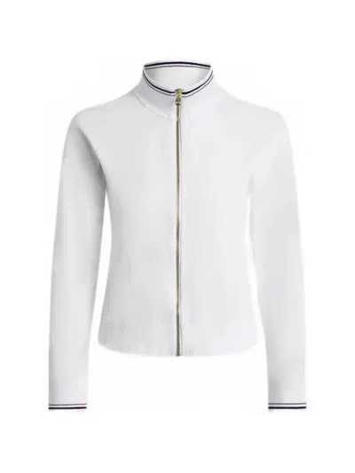 Varley Len Seamless Performance Zip Jacket In White