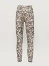 Varley Womens Abstract Motion Texture Let's Move 7/8 Printed High-rise Stretch-recycled Polyester Leggings In Taupe Rattlesnake