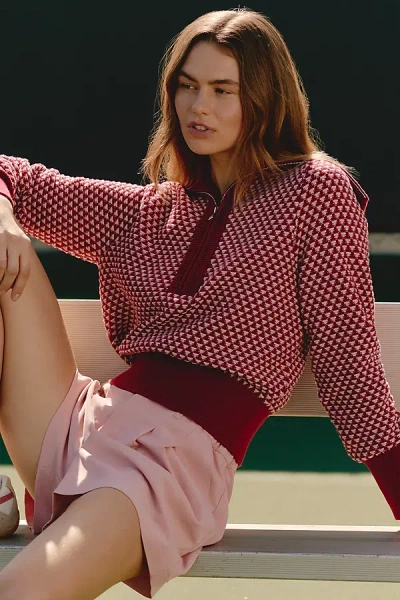 Varley Lloyd Half-zip Pullover In Burgundy