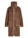 Varley Logan Sherpa Coat In Brown