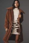 Varley Logan Sherpa Coat In Brown