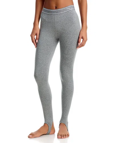 Varley Logo Waistband Base Layer Leggings In Gray