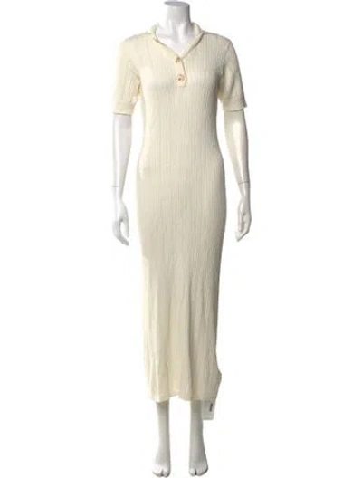 Pre-owned Varley Long Dress In Neutral