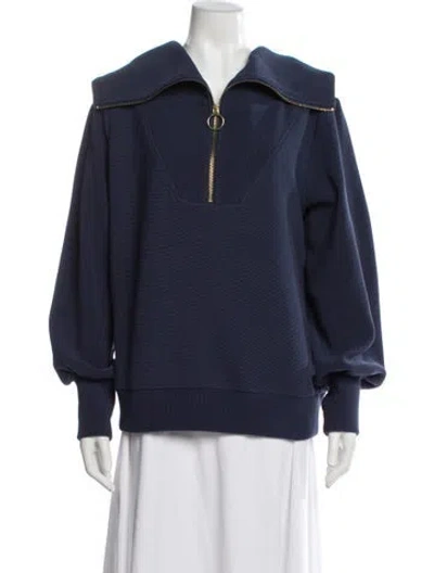 Pre-owned Varley Long Sleeve Sweatshirt In Blue