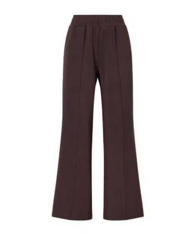 Varley Loose-fitting Double-knit Trousers In Brown
